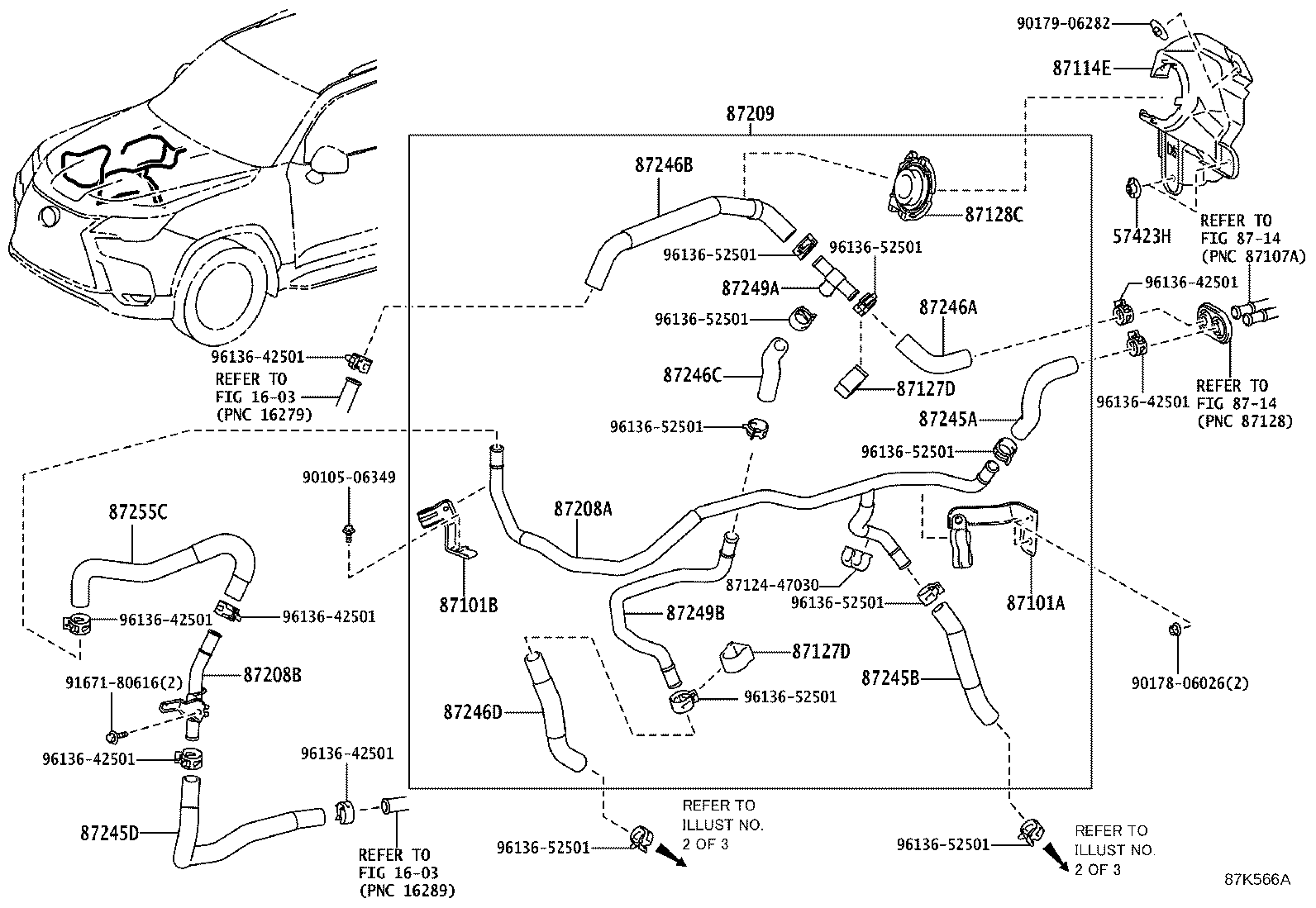 87243-60500 HOSE, HEATER WATER product image