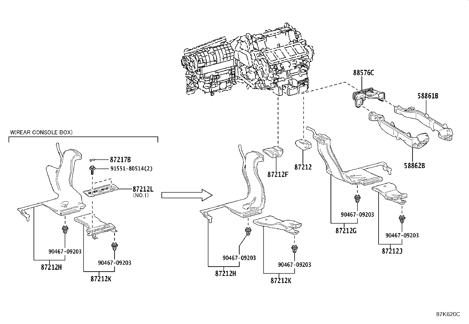 55844-60370 DUCT, HEATER TO REGISTER, NO.2 product image