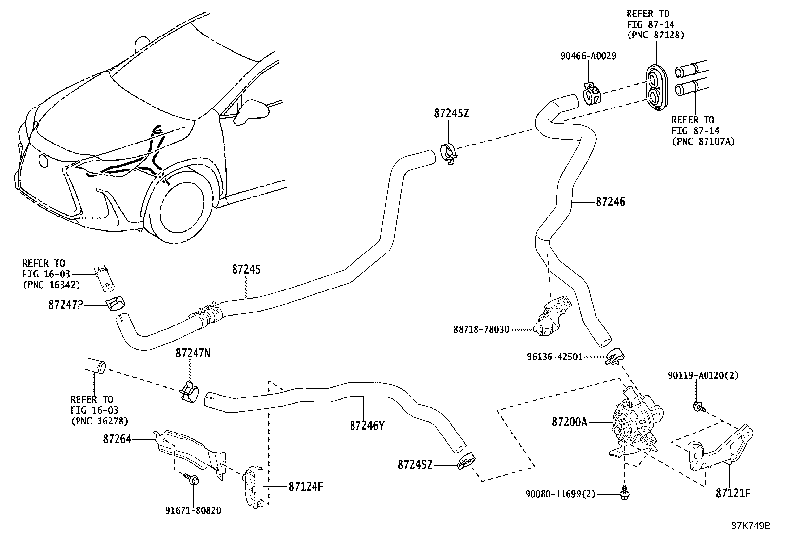 87209-F6010 HOSE, HEATER WATER, INLET product image