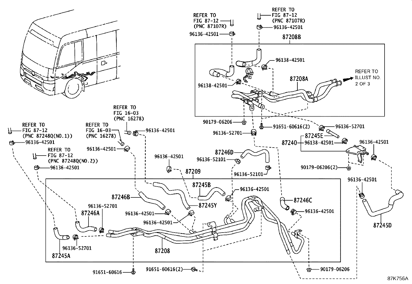 87245-36R10 HOSE, REAR HEATER WATER INLET, E(TO HEATER UNIT) product image
