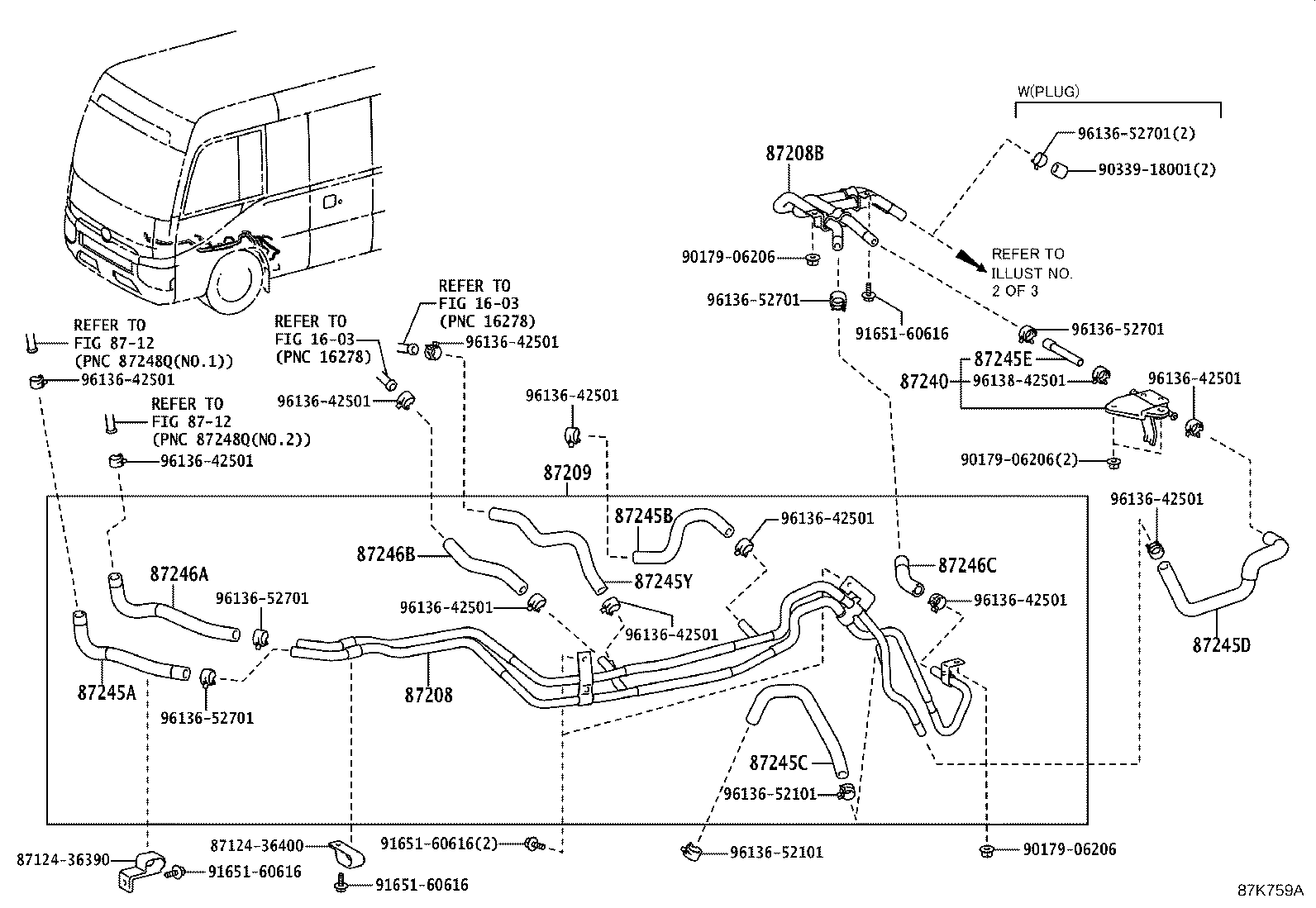 87245-36R10 HOSE, REAR HEATER WATER INLET, E(TO HEATER UNIT) product image
