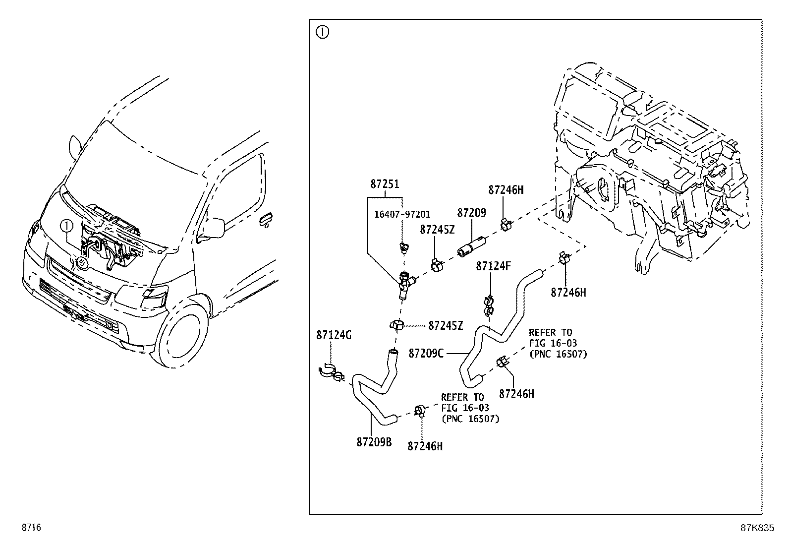 87245-BZ110 HOSE SUB-ASSY, WATER product image