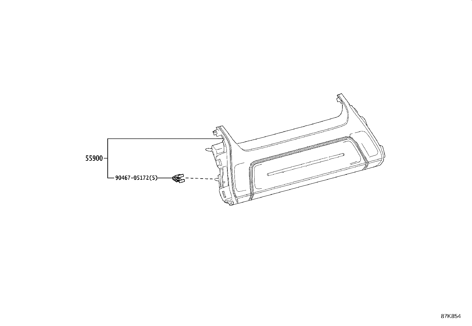 55950-0E130 NOZZLE ASSY, DEFROSTER product image