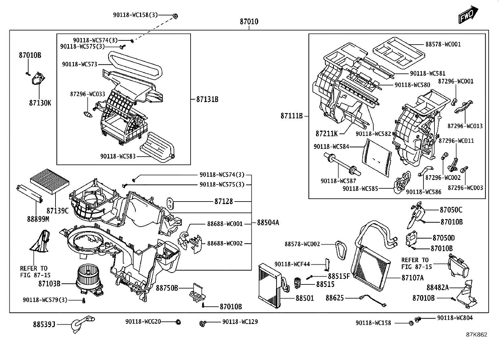 87103-WC039 MOTOR SUB-ASSY, BLOWER W/FAN product image