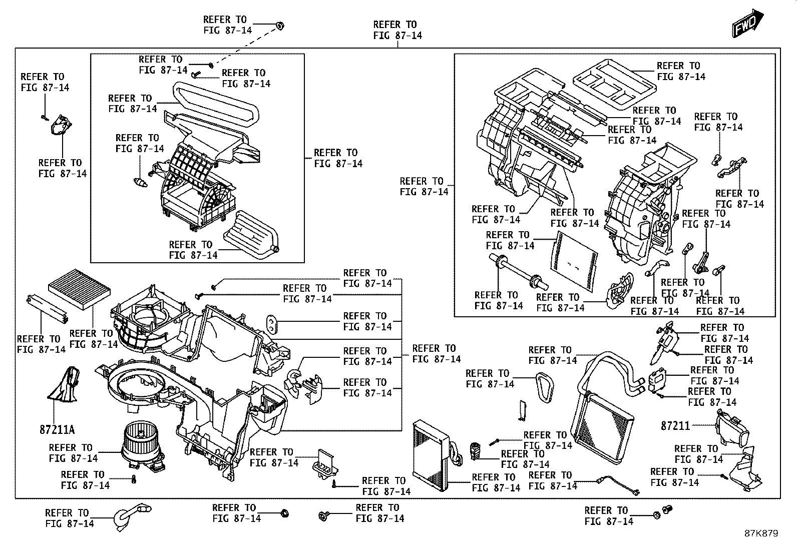 55870-WC028 DUCT SUB-ASSY, HEATER TO REGISTER, NO.2 product image