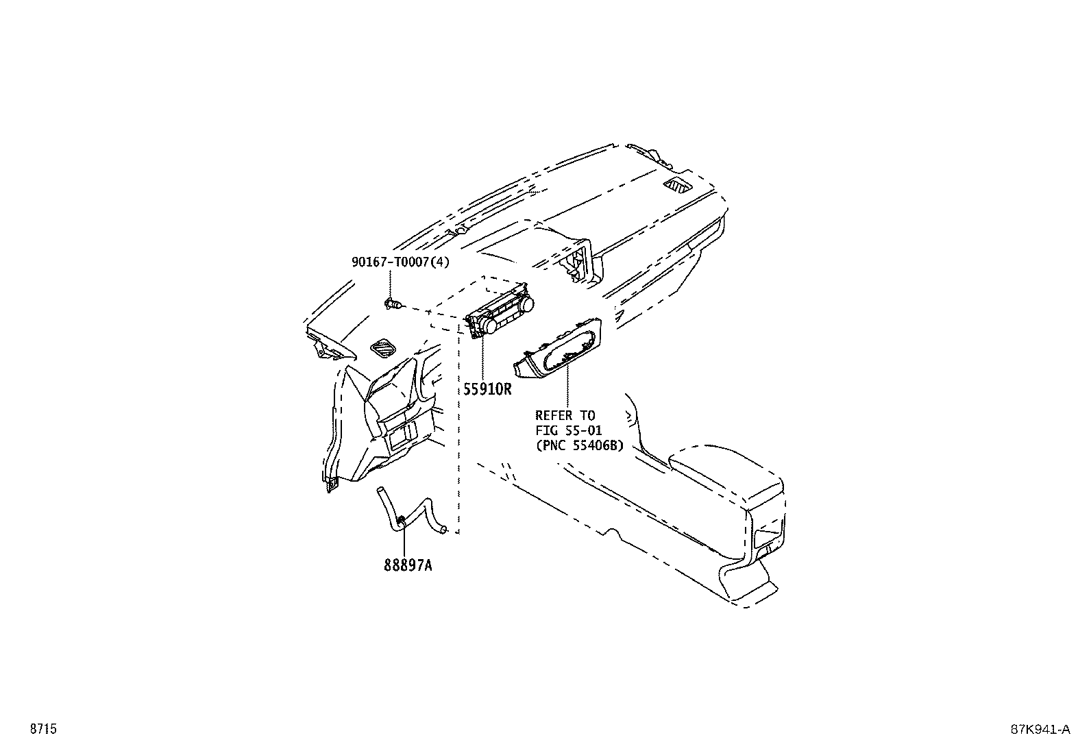 58862-BZ010 DUCT, CONSOLE BOX, NO.2 product image