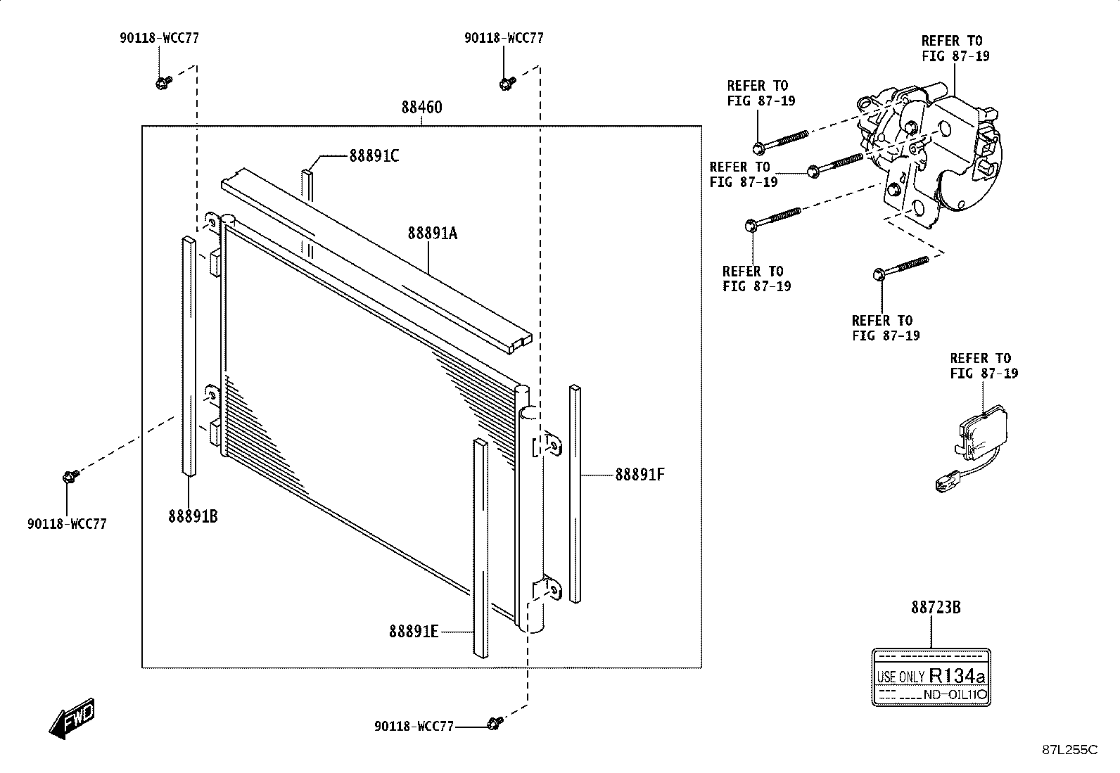 88460-WC013 CONDENSER ASSY, COOLER product image