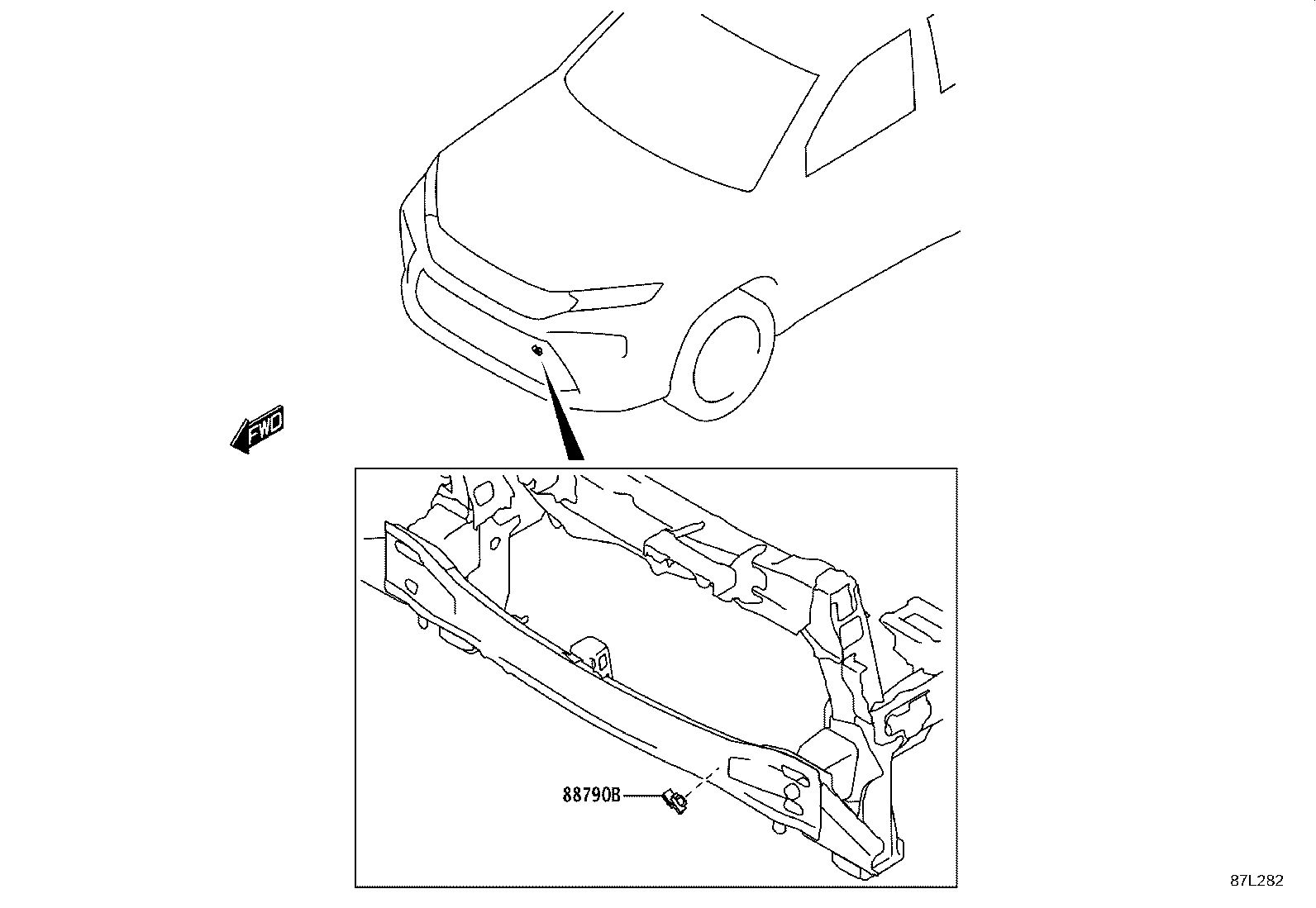 55950-WC006 NOZZLE ASSY, DEFROSTER product image