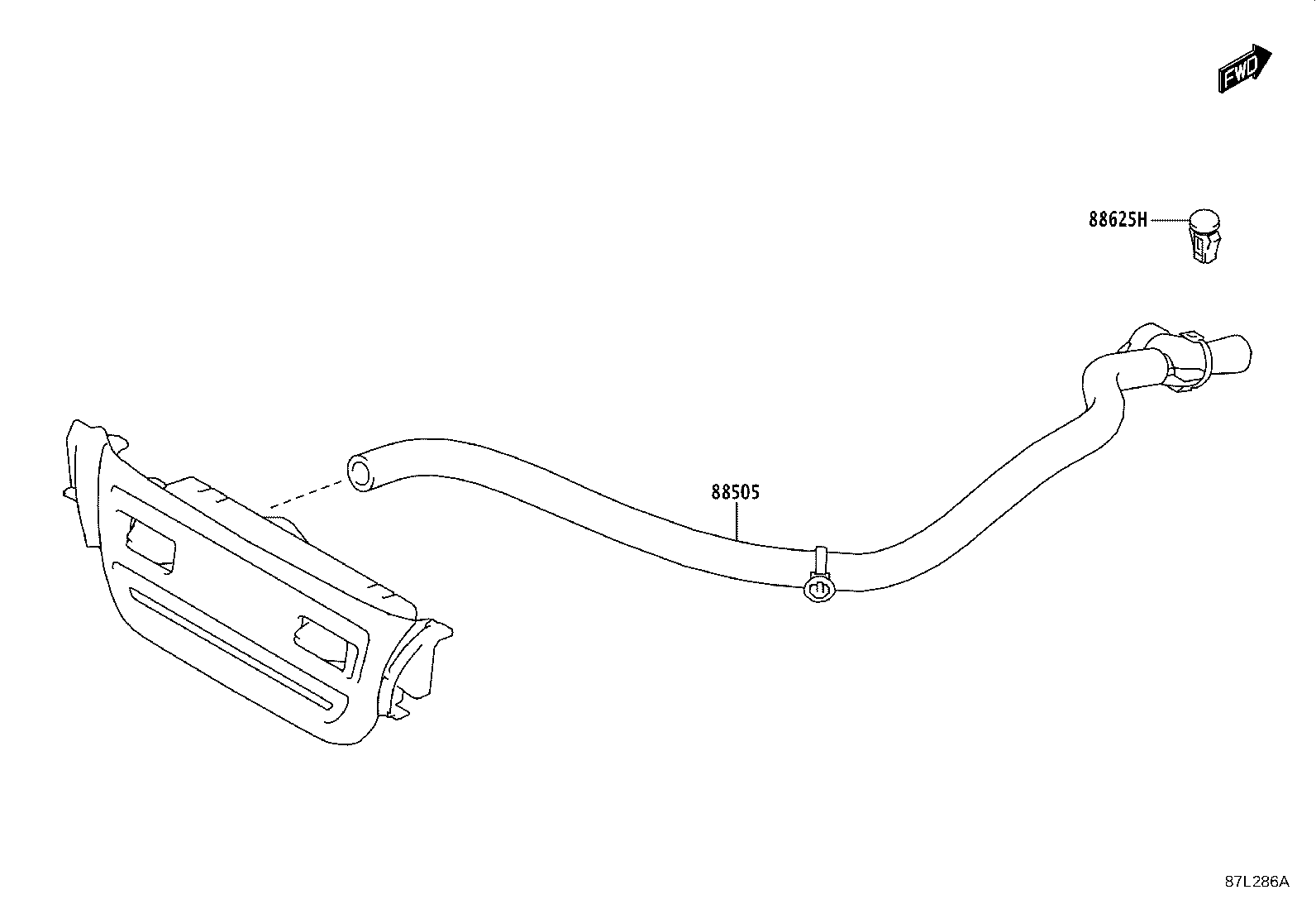 55950-WC006 NOZZLE ASSY, DEFROSTER product image