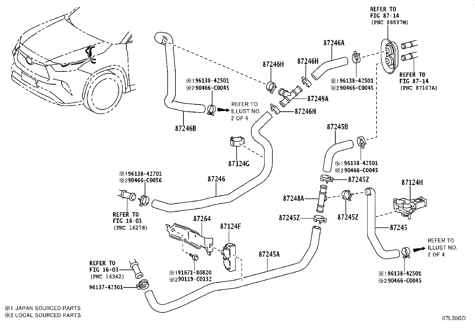87209-0E510 HOSE SUB-ASSY, WATER product image