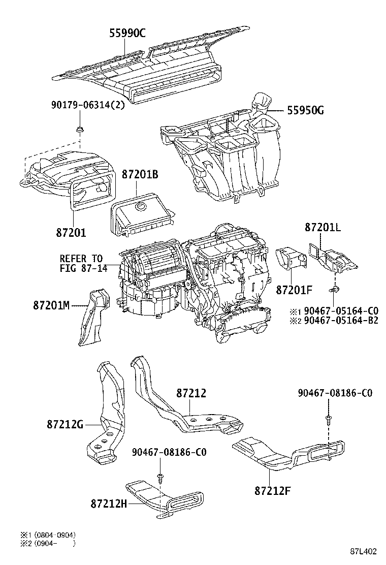 55950-58040 NOZZLE ASSY, DEFROSTER product image
