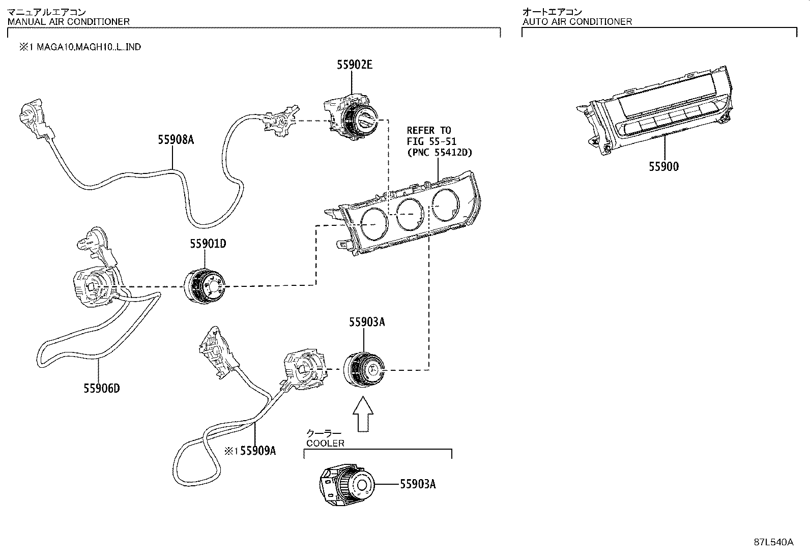 55903-VT010 CONTROL SUB-ASSY, HEATER, NO.3 product image