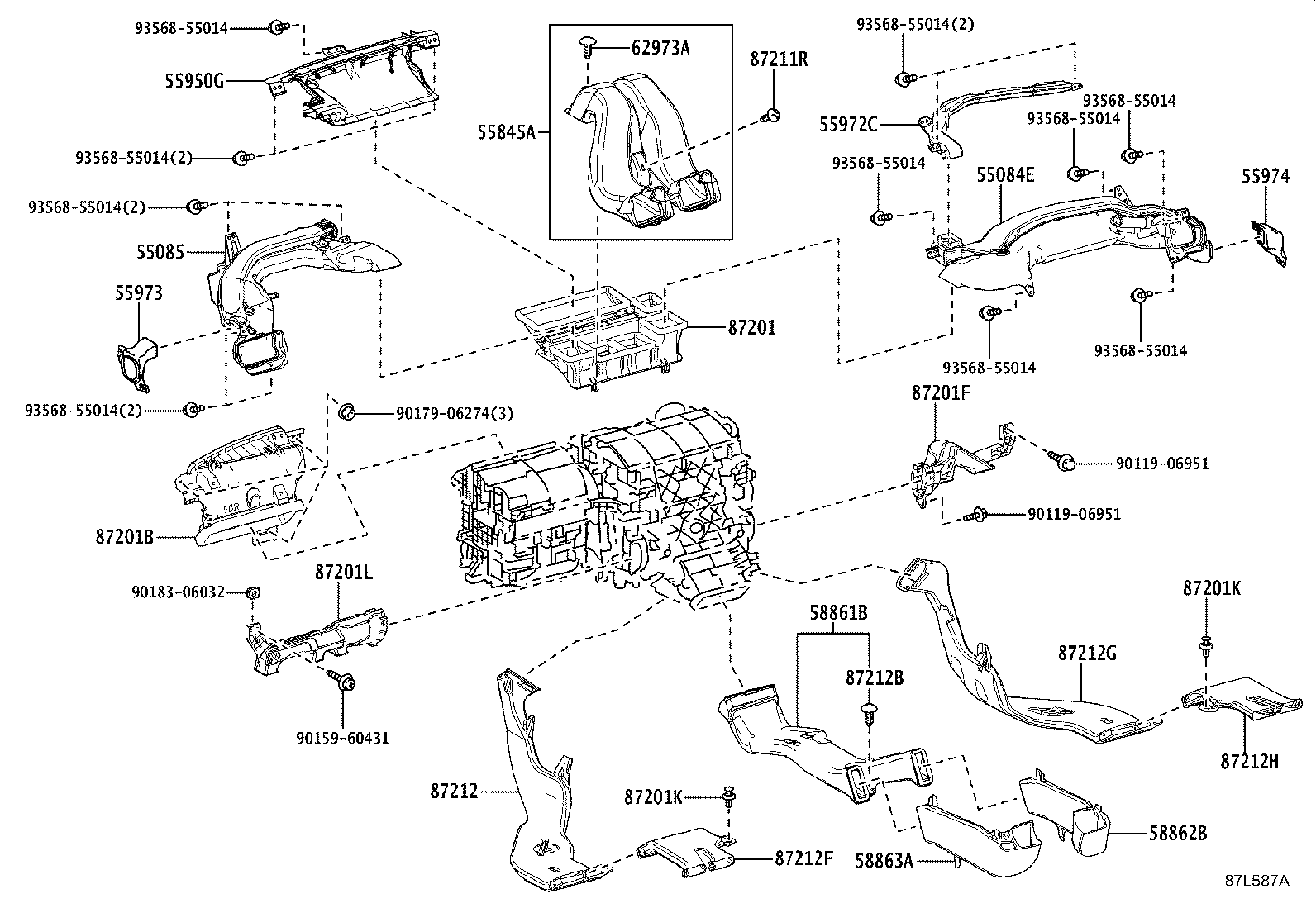 55950-48110 NOZZLE ASSY, DEFROSTER product image