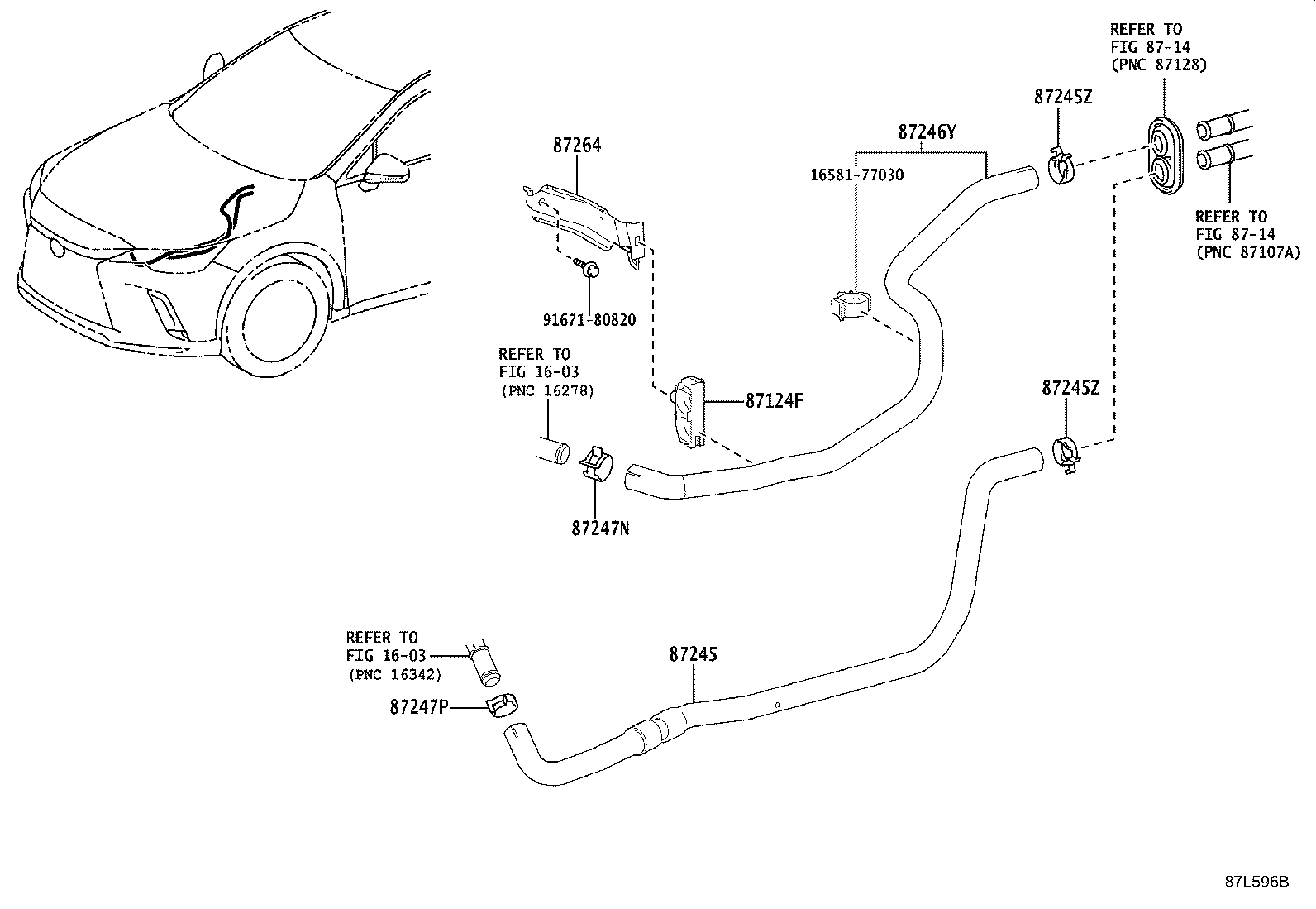 87245-48J30 HOSE, HEATER WATER product image