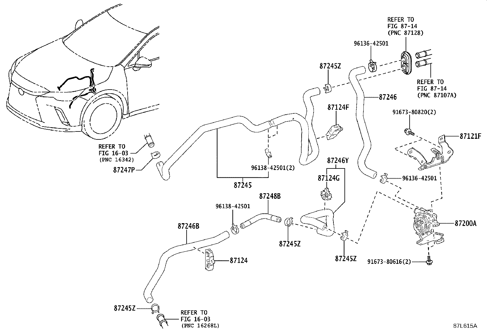 87245-48J30 HOSE, HEATER WATER product image