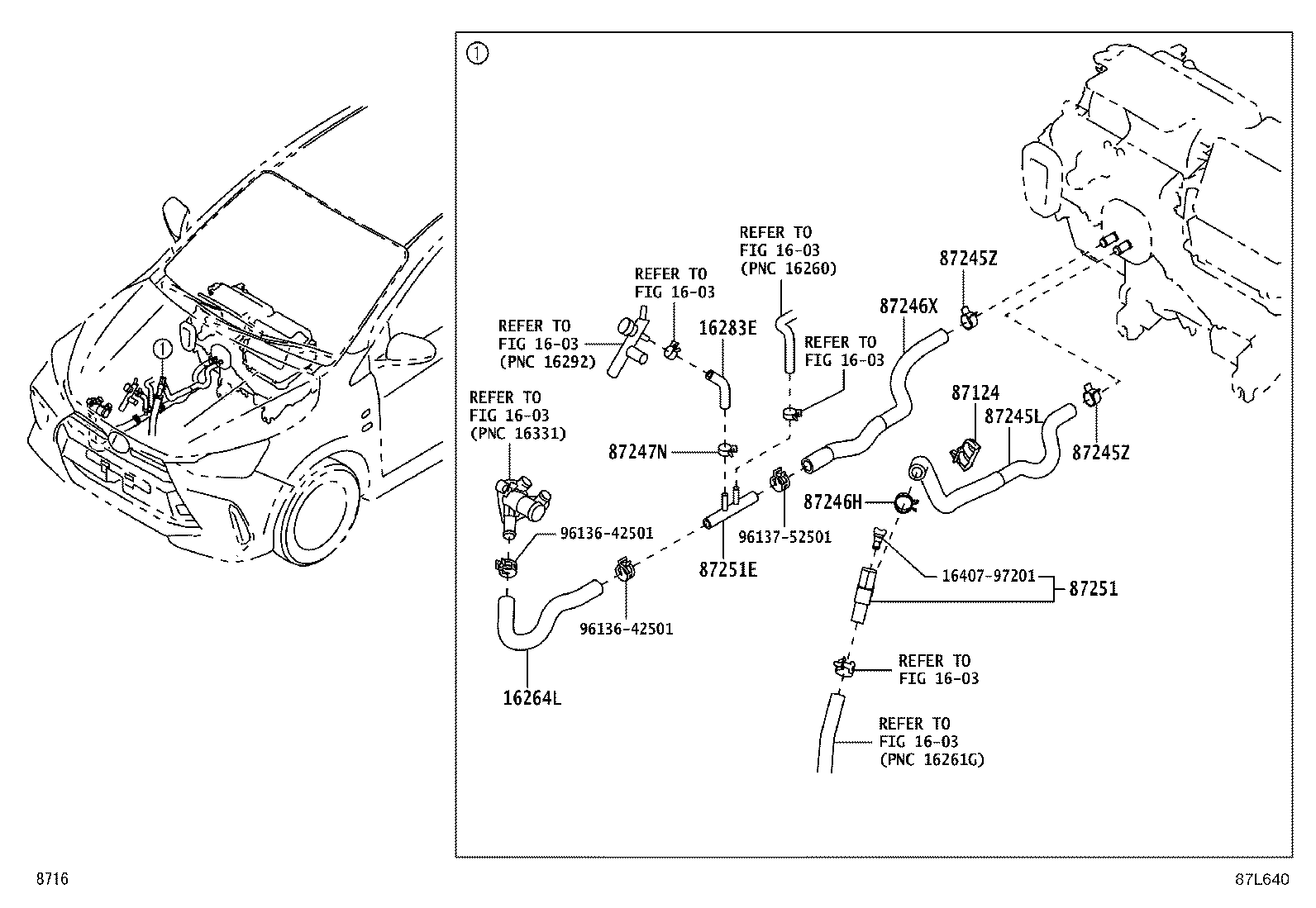 87246-BZ400 HOSE, HEATER WATER product image