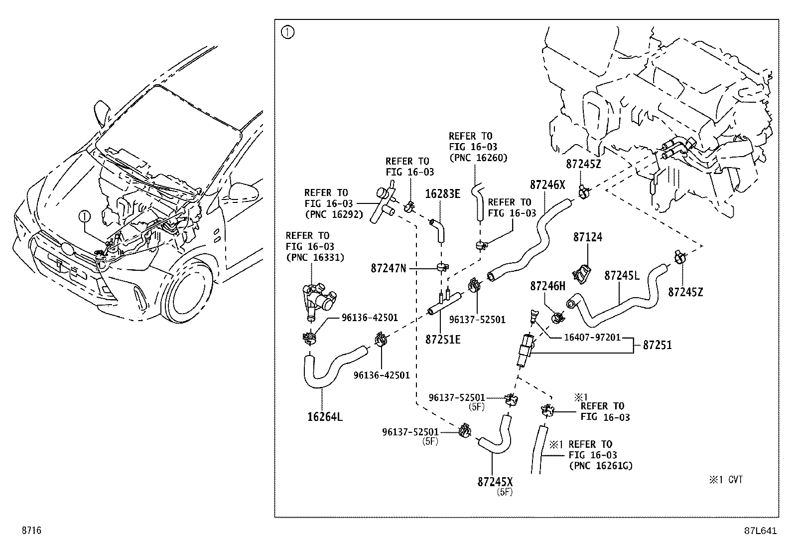 87246-BZ400 HOSE, HEATER WATER product image