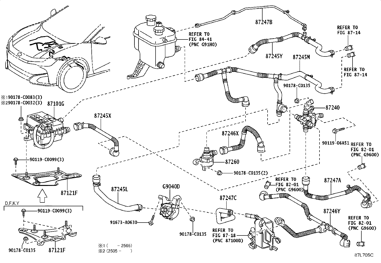 87245-03160 HOSE, HEATER WATER product image