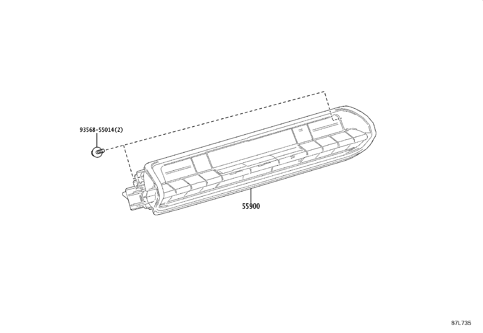 55950-47080 NOZZLE ASSY, DEFROSTER product image