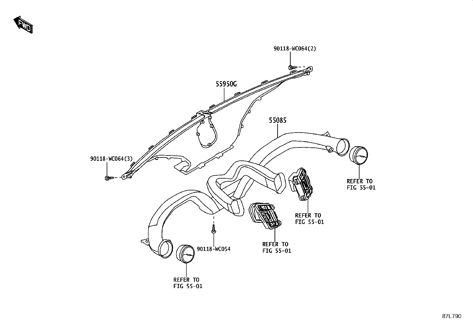 55900-WC024 CONTROL ASSY, AIR CONDITIONER product image