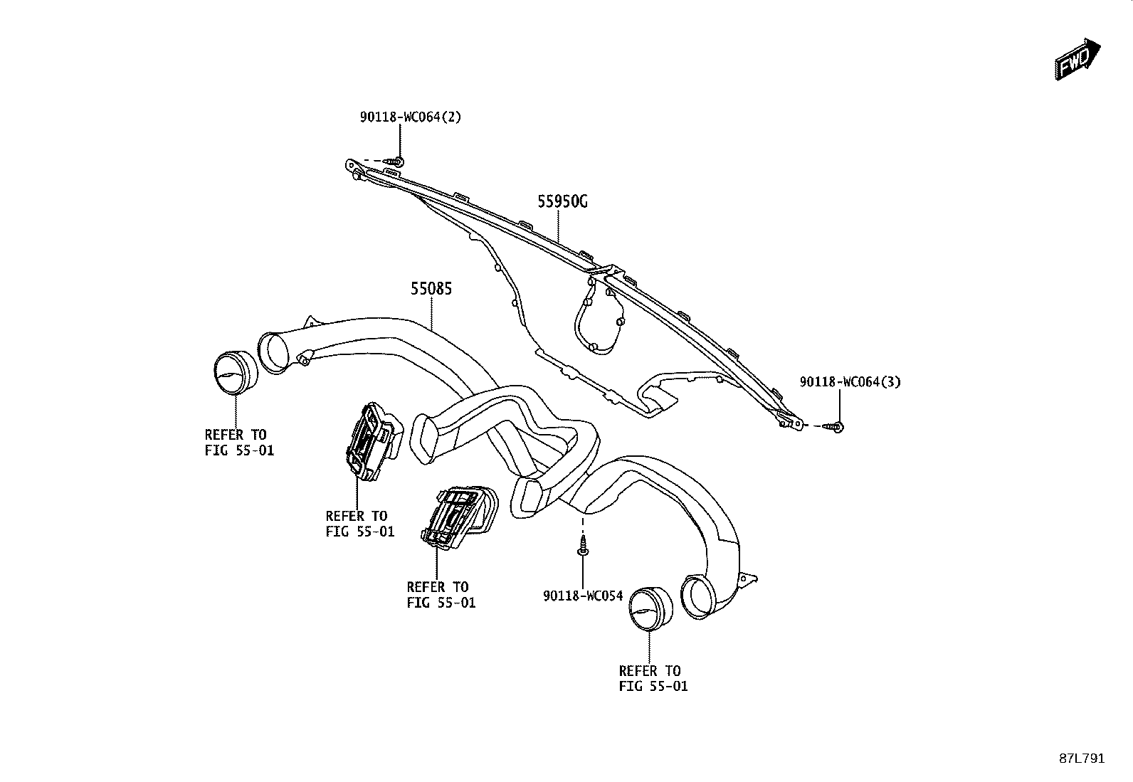 55900-WC024 CONTROL ASSY, AIR CONDITIONER product image