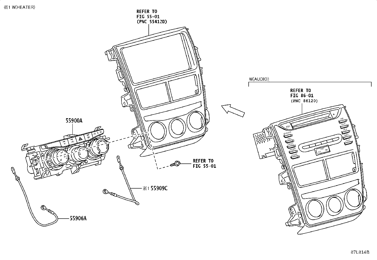 55900-0DN70 CONTROL ASSY, AIR CONDITIONER product image