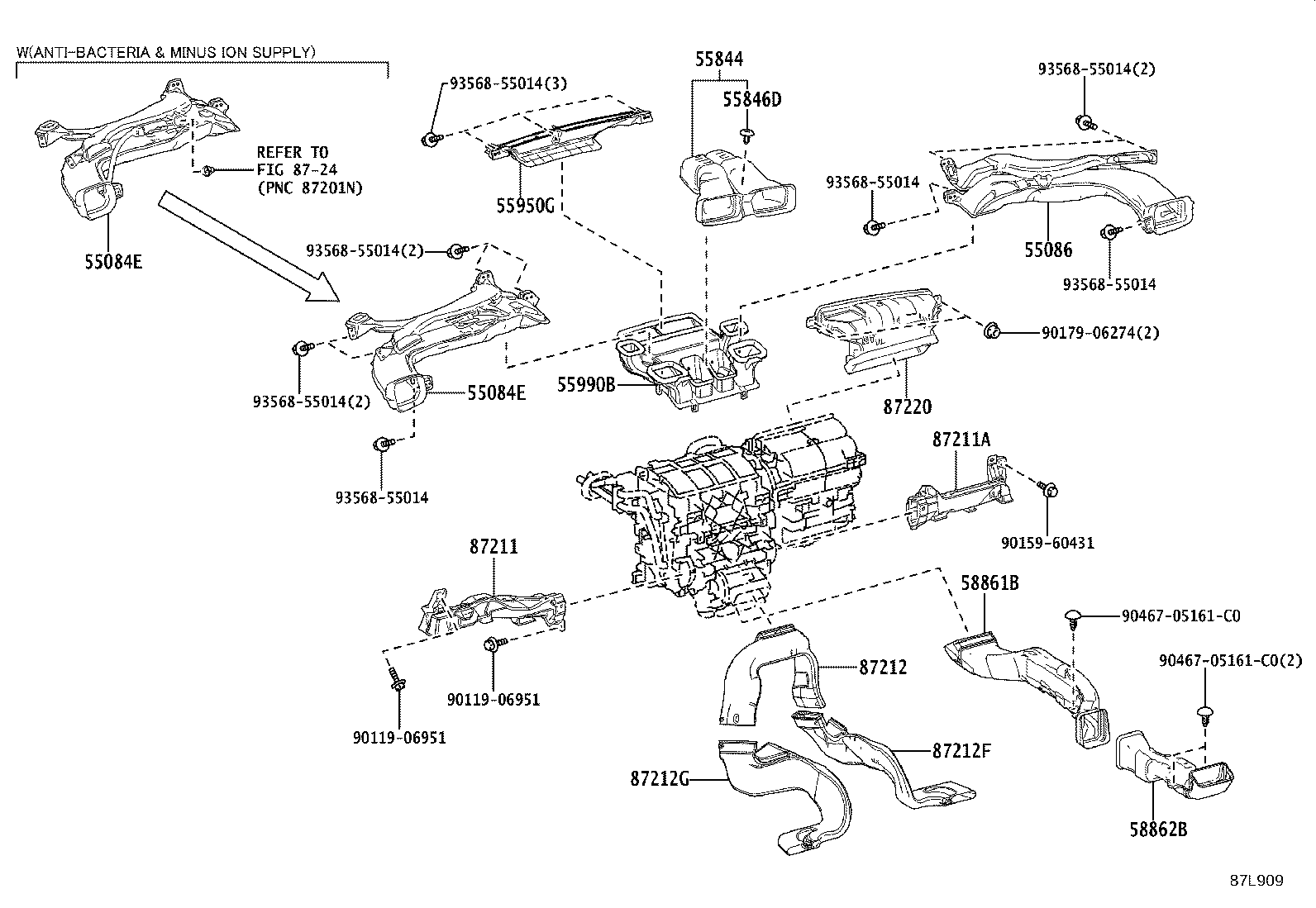 55844-76050 DUCT, HEATER TO REGISTER, NO.2 product image