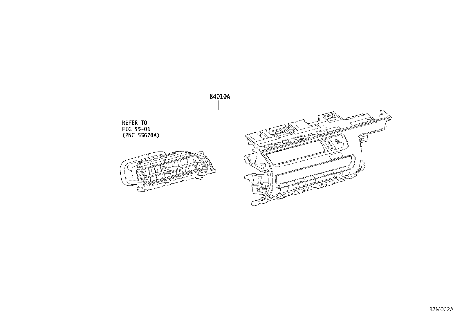 55843-11020 DUCT, HEATER TO REGISTER, NO.1 product image