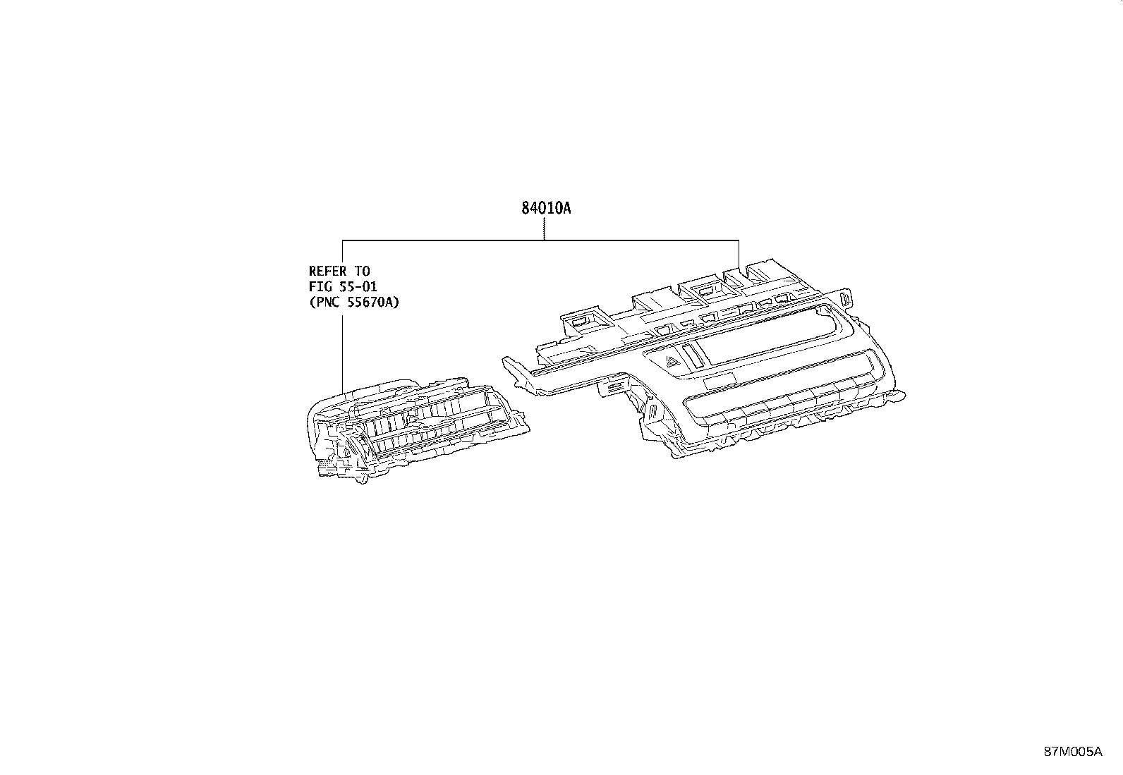 55843-11020 DUCT, HEATER TO REGISTER, NO.1 product image
