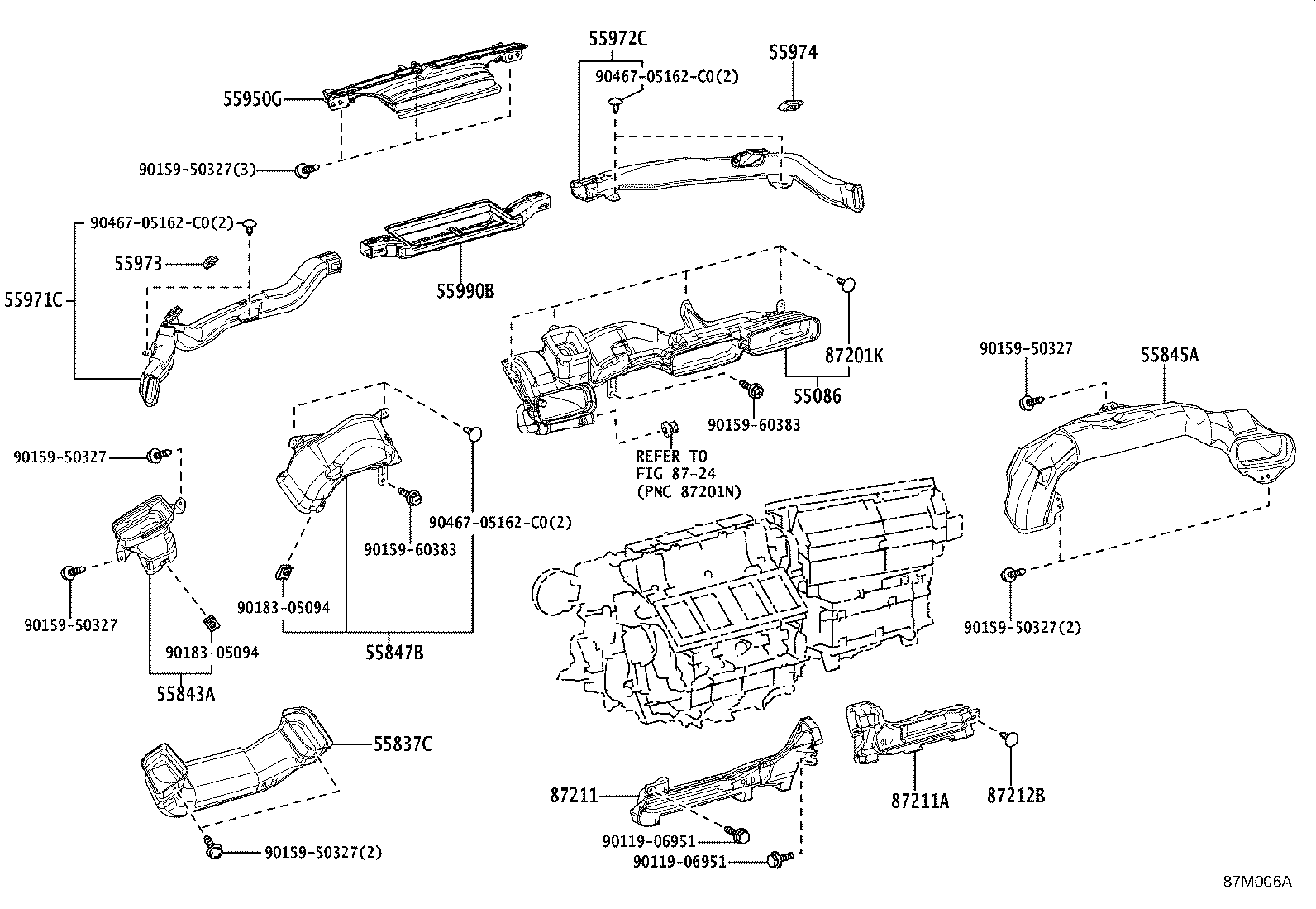 55843-11020 DUCT, HEATER TO REGISTER, NO.1 product image