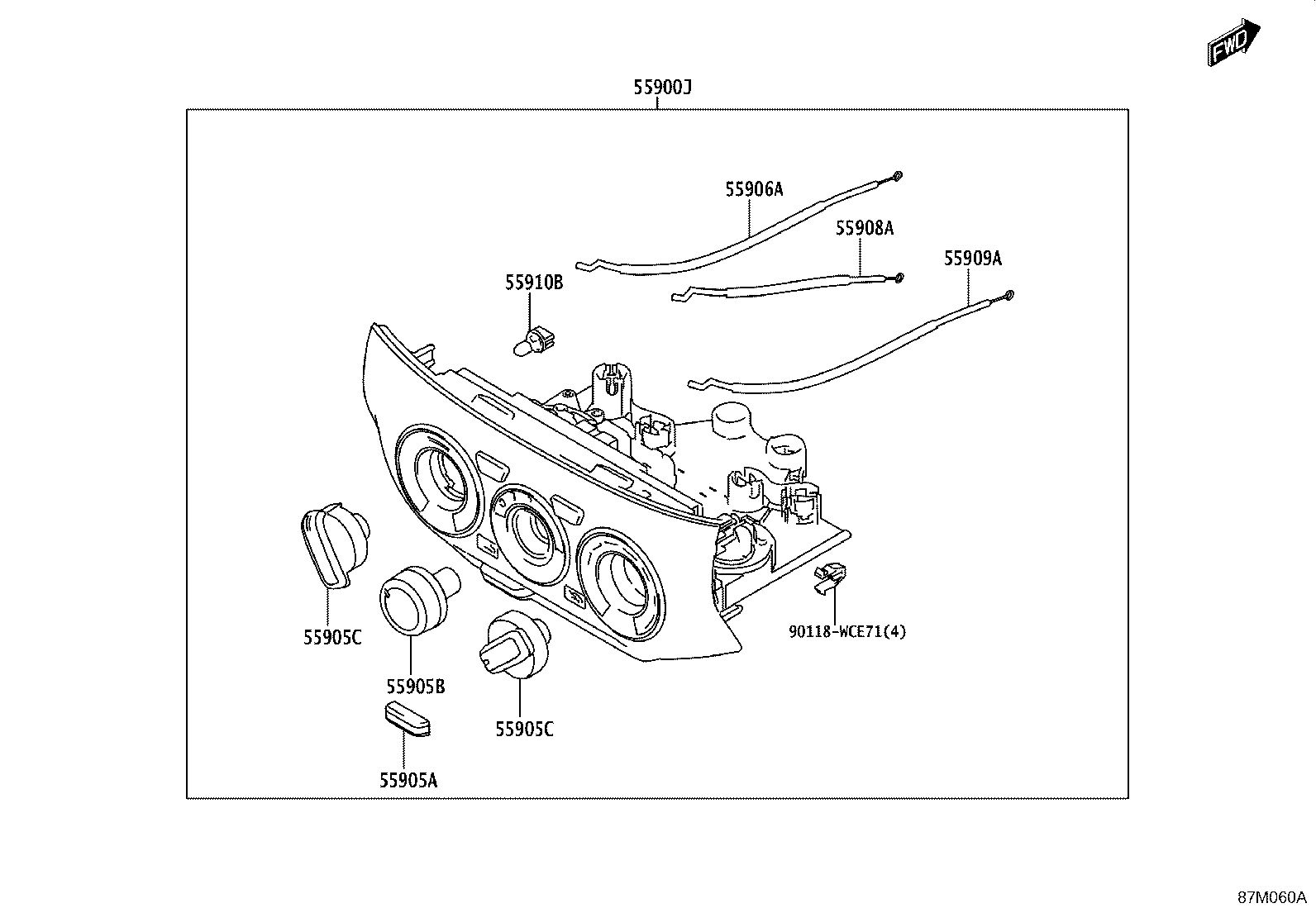 55897-WC003 KNOB, HEATER CONTROL, NO.3 product image