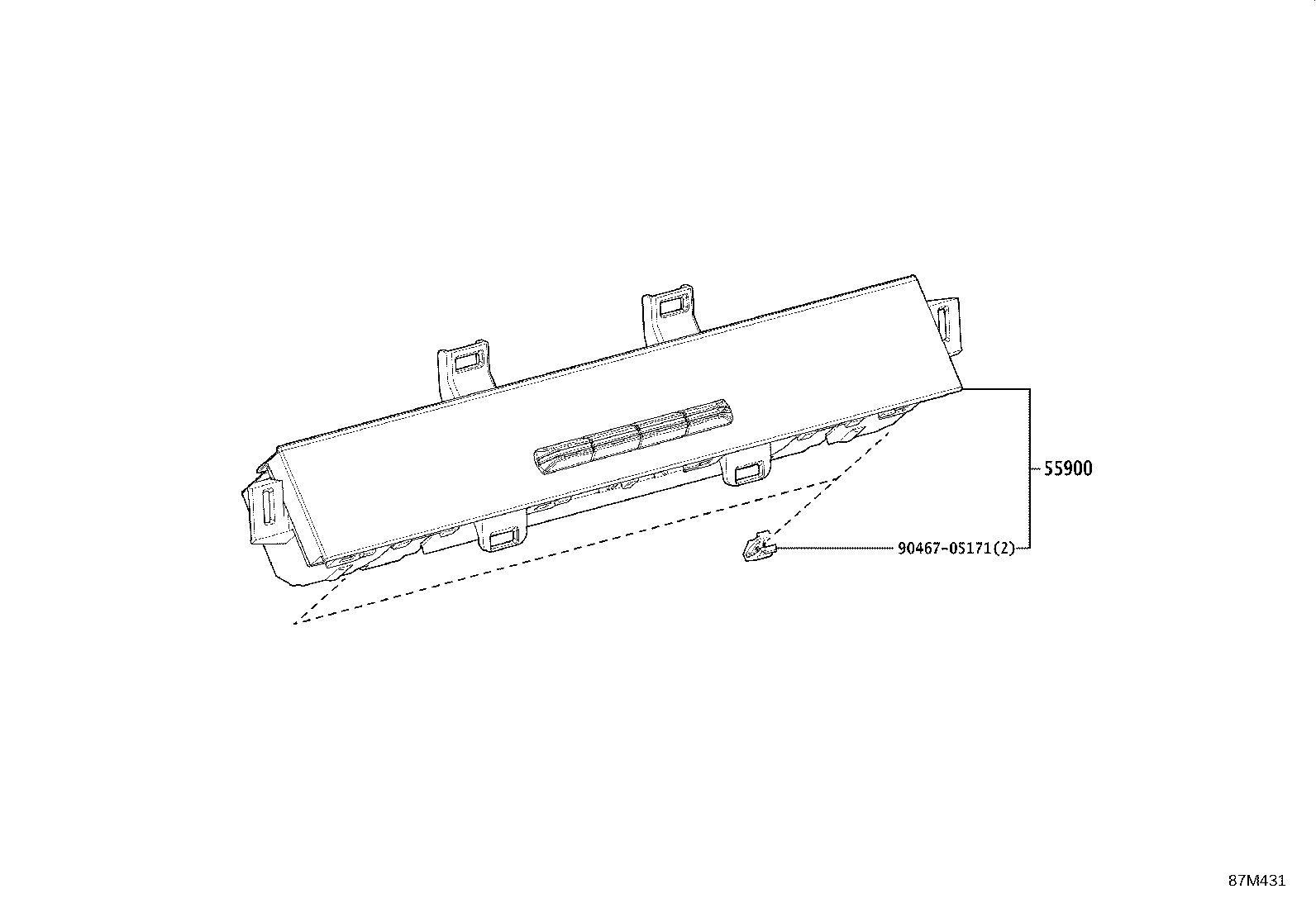55846-40050 DUCT, HEATER TO REGISTER, NO.4 product image