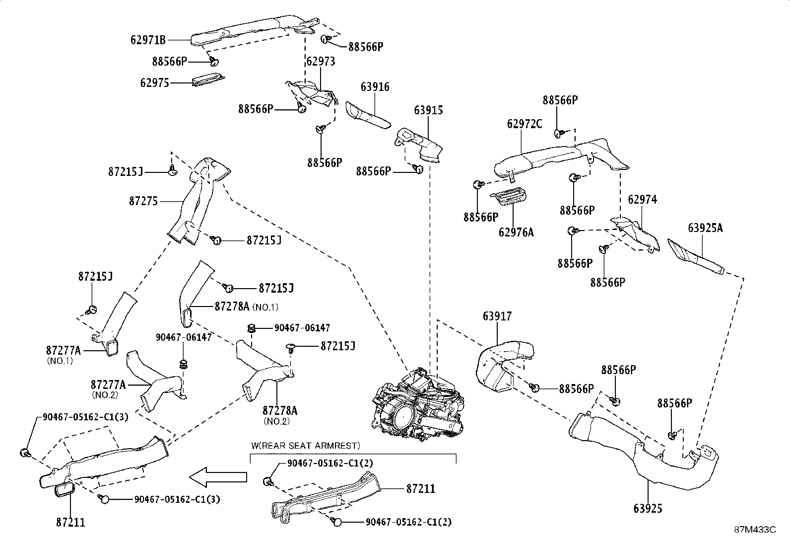 55843-40050 DUCT, HEATER TO REGISTER, NO.1 product image