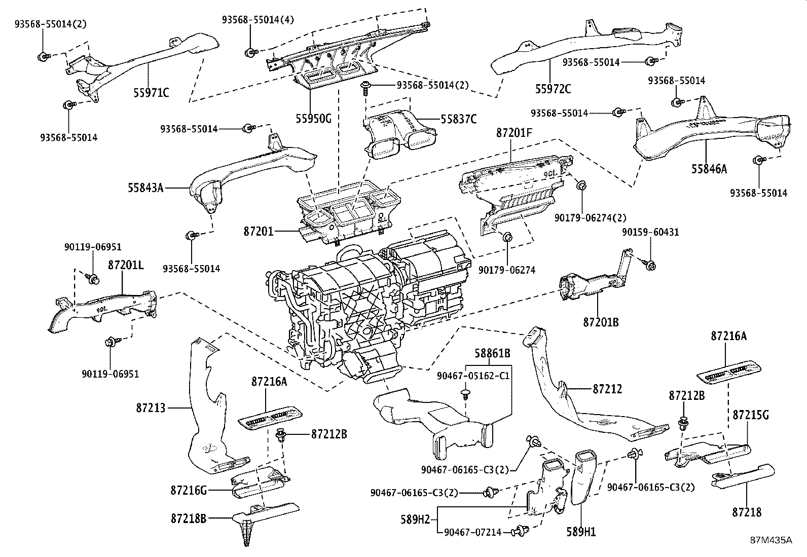 55843-40050 DUCT, HEATER TO REGISTER, NO.1 product image