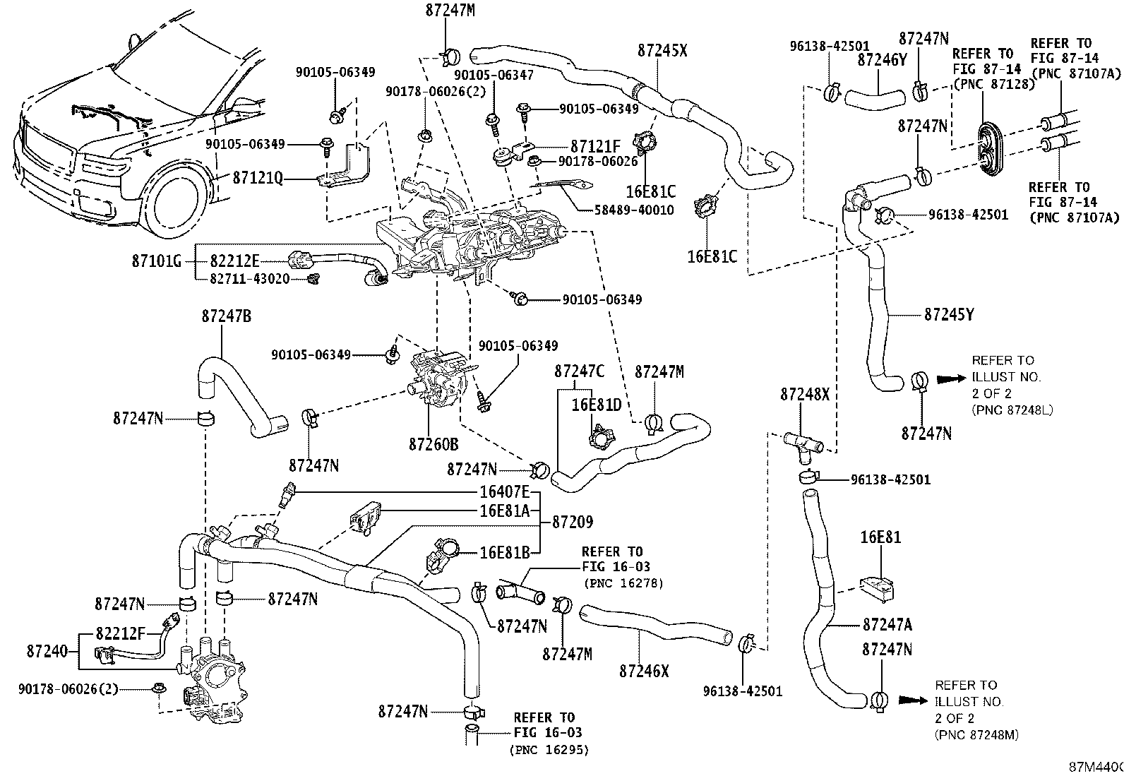 87245-40210 HOSE, HEATER WATER product image