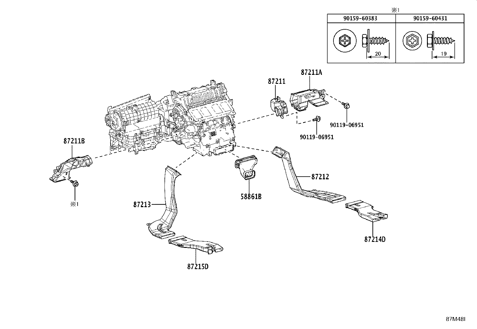 55950-60240 NOZZLE ASSY, DEFROSTER product image