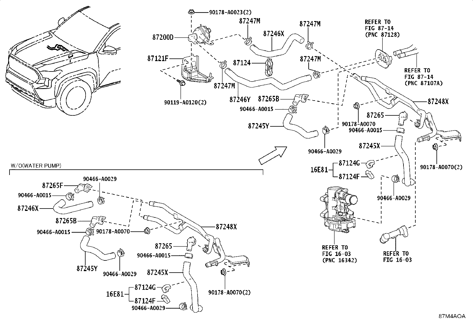 87243-AK030 HOSE, HEATER WATER product image