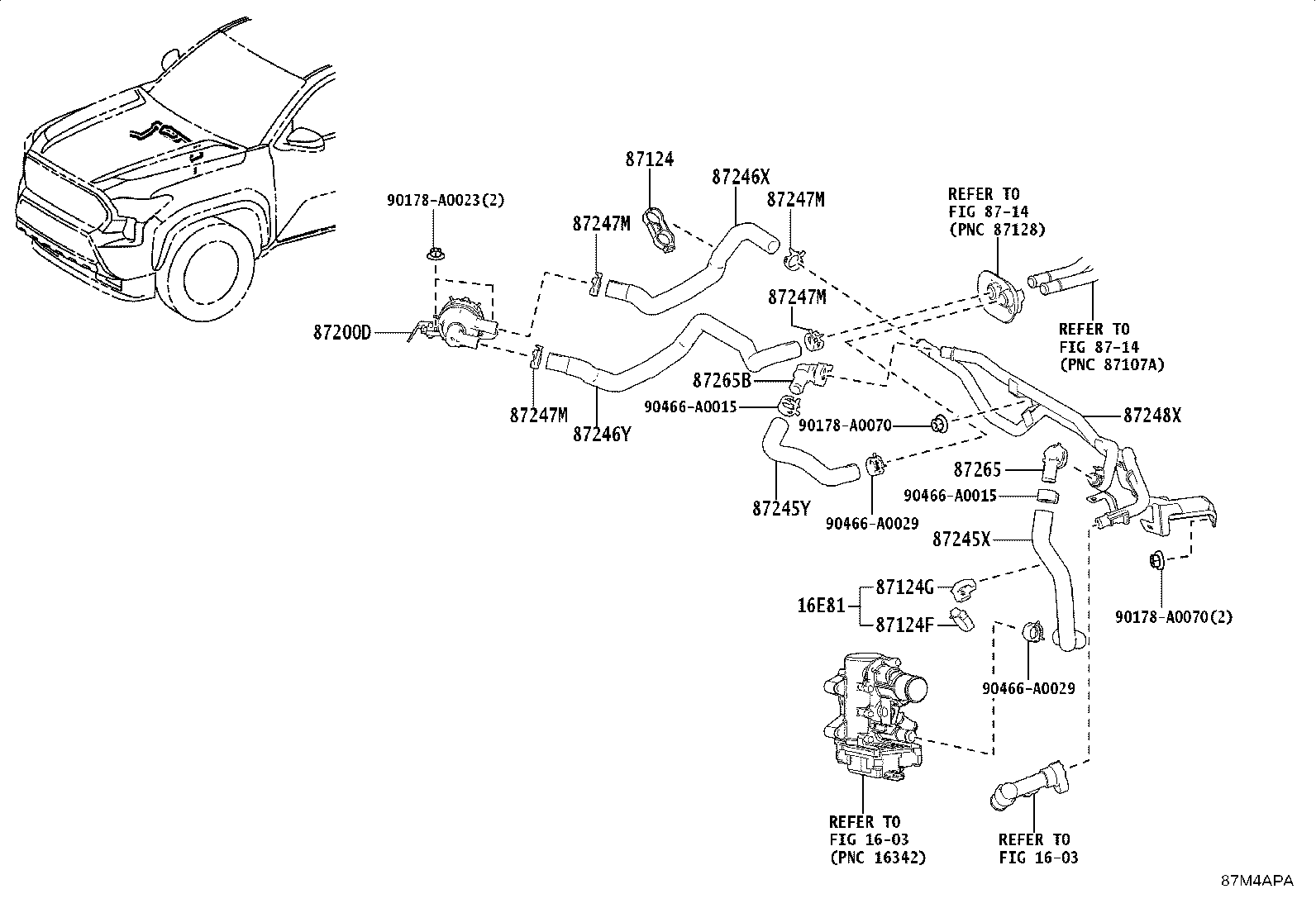 87243-AK030 HOSE, HEATER WATER product image