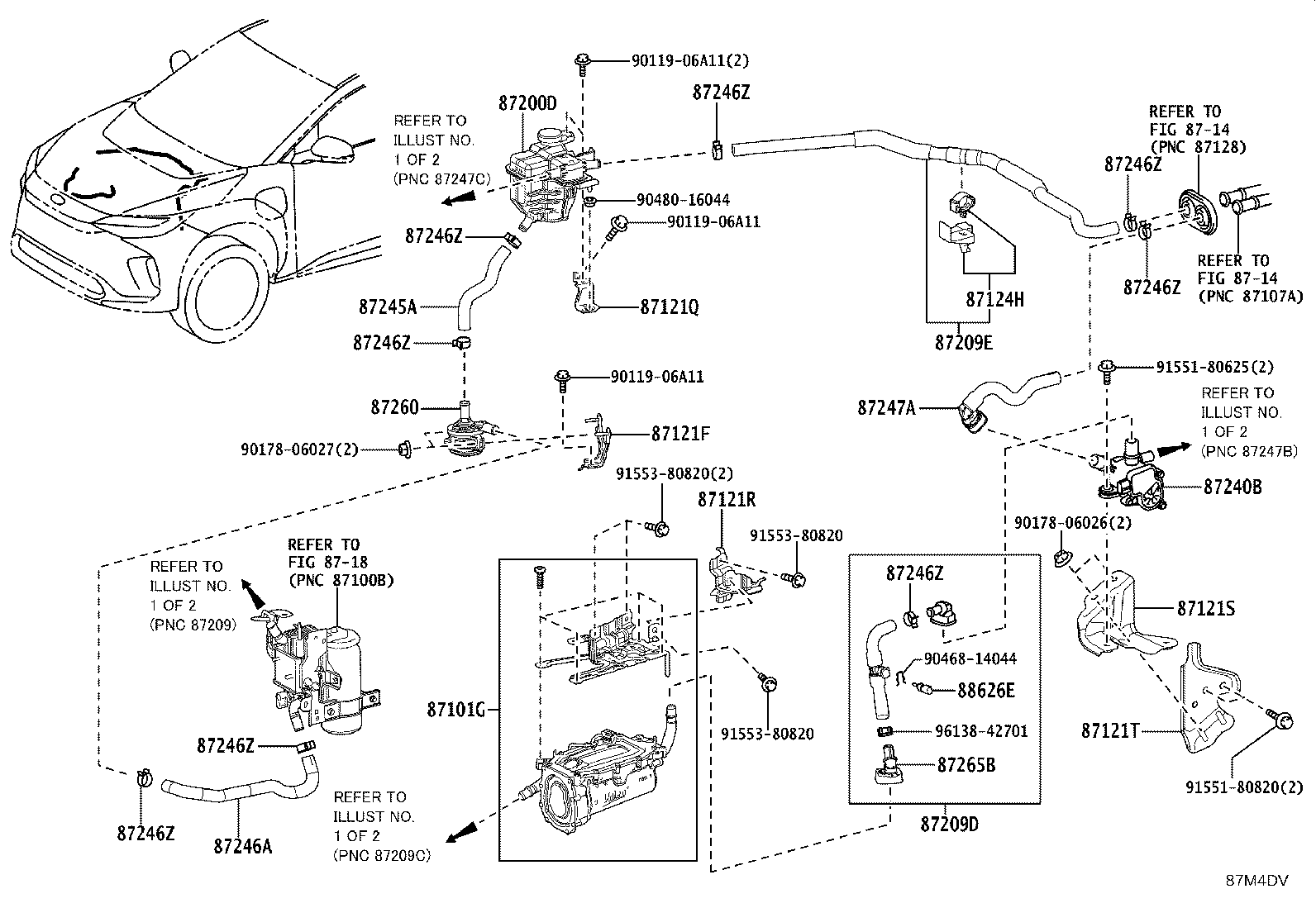 87121-42130 BRACKET, HEATER NO.2 product image