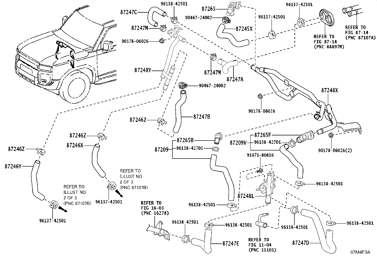87243-60470 HOSE, HEATER WATER product image