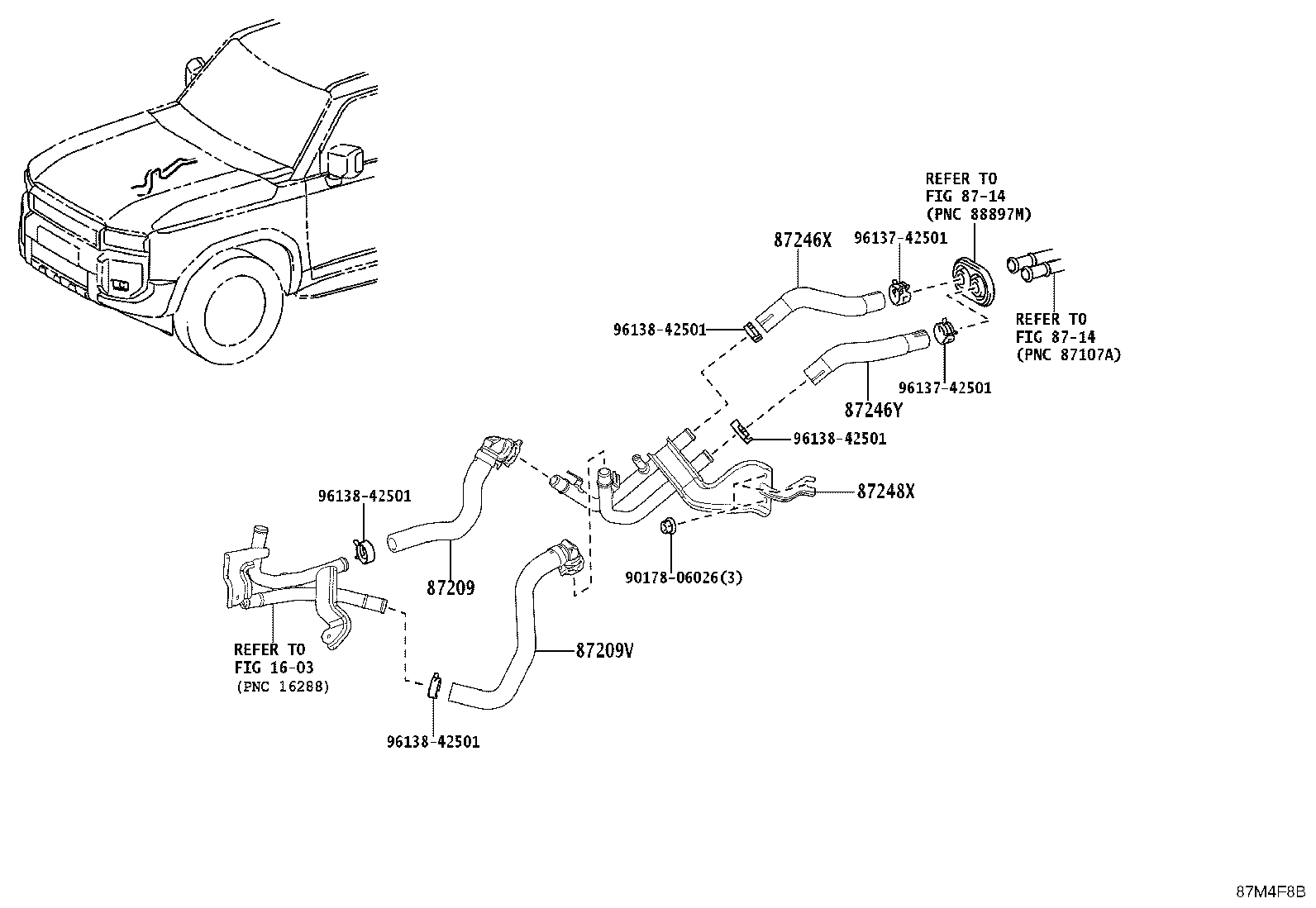 87243-60470 HOSE, HEATER WATER product image