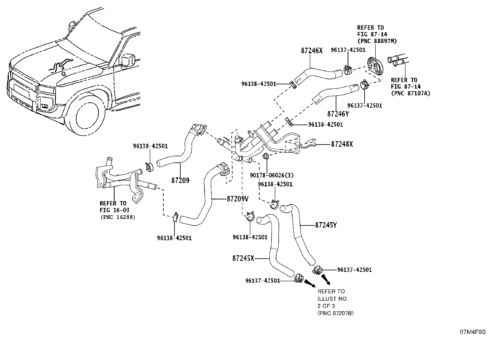 87243-60470 HOSE, HEATER WATER product image