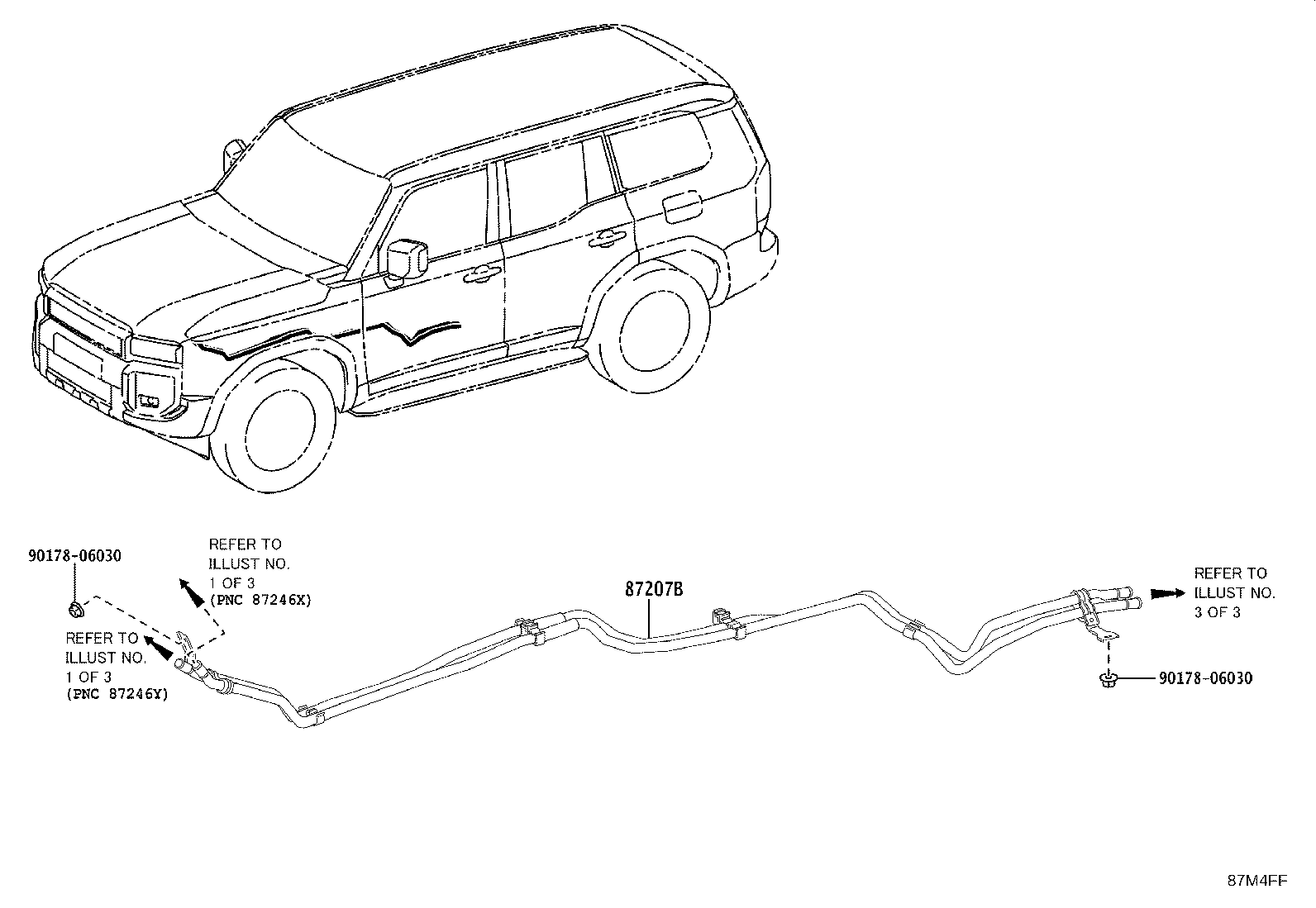 87243-60470 HOSE, HEATER WATER product image