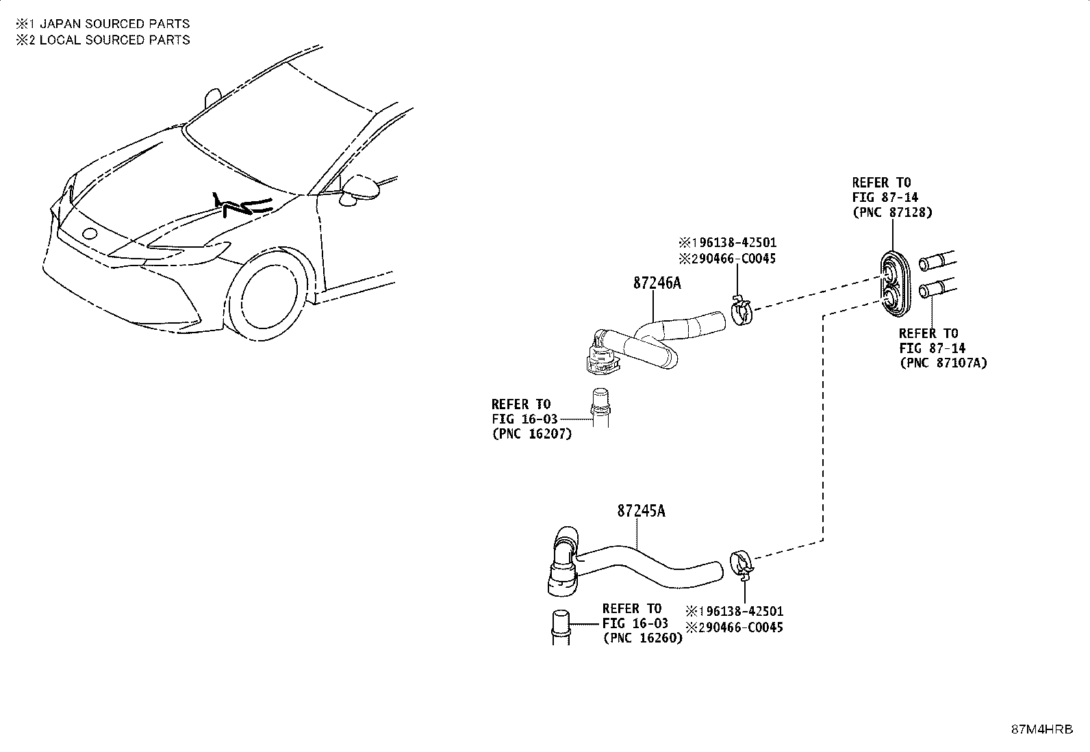 87209-06330 HOSE, HEATER WATER, INLET A product image