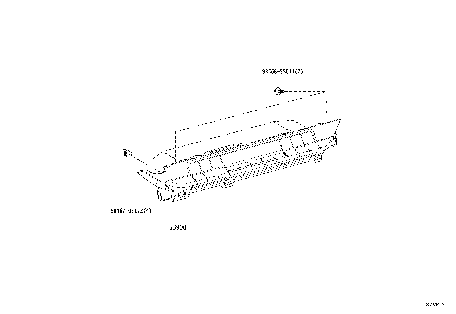 55846-30240 DUCT, HEATER TO REGISTER, NO.4 product image