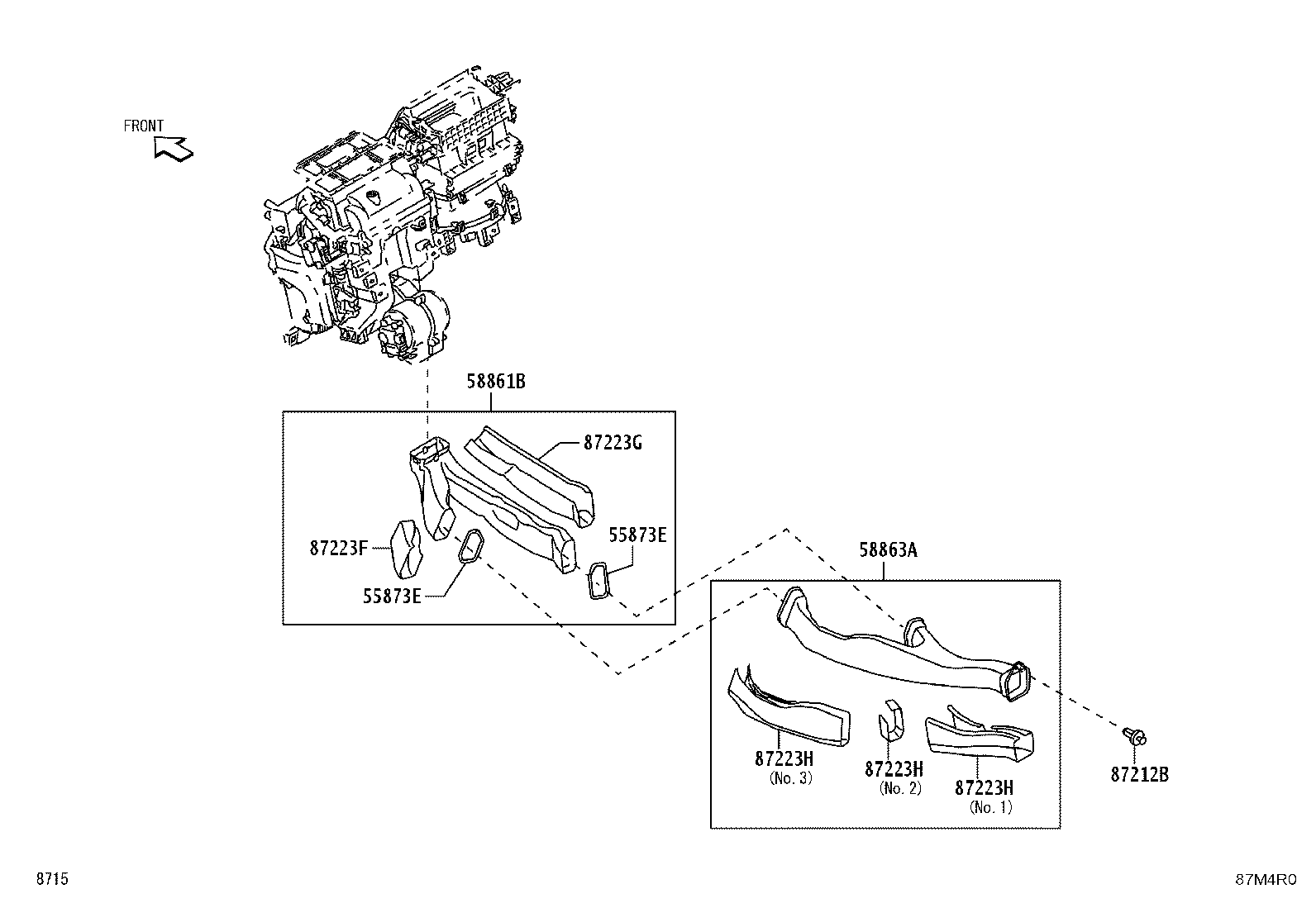 55950-BZ350 NOZZLE ASSY, DEFROSTER product image
