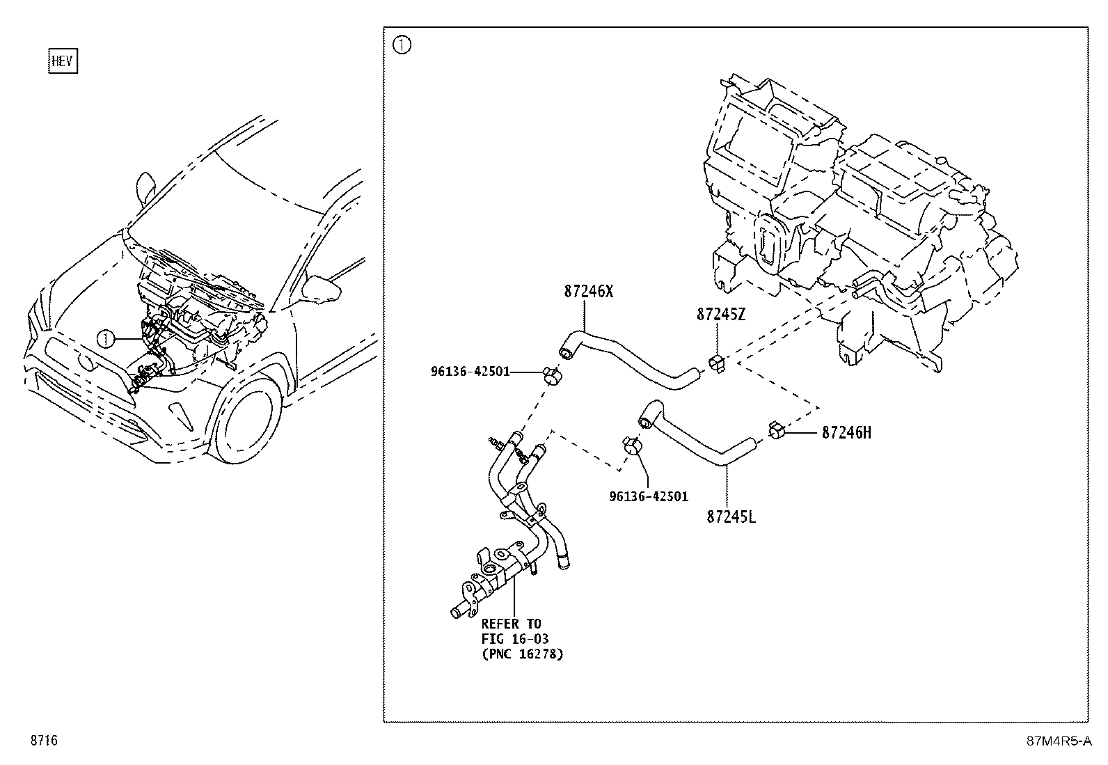 87246-BZ210 HOSE, HEATER WATER product image