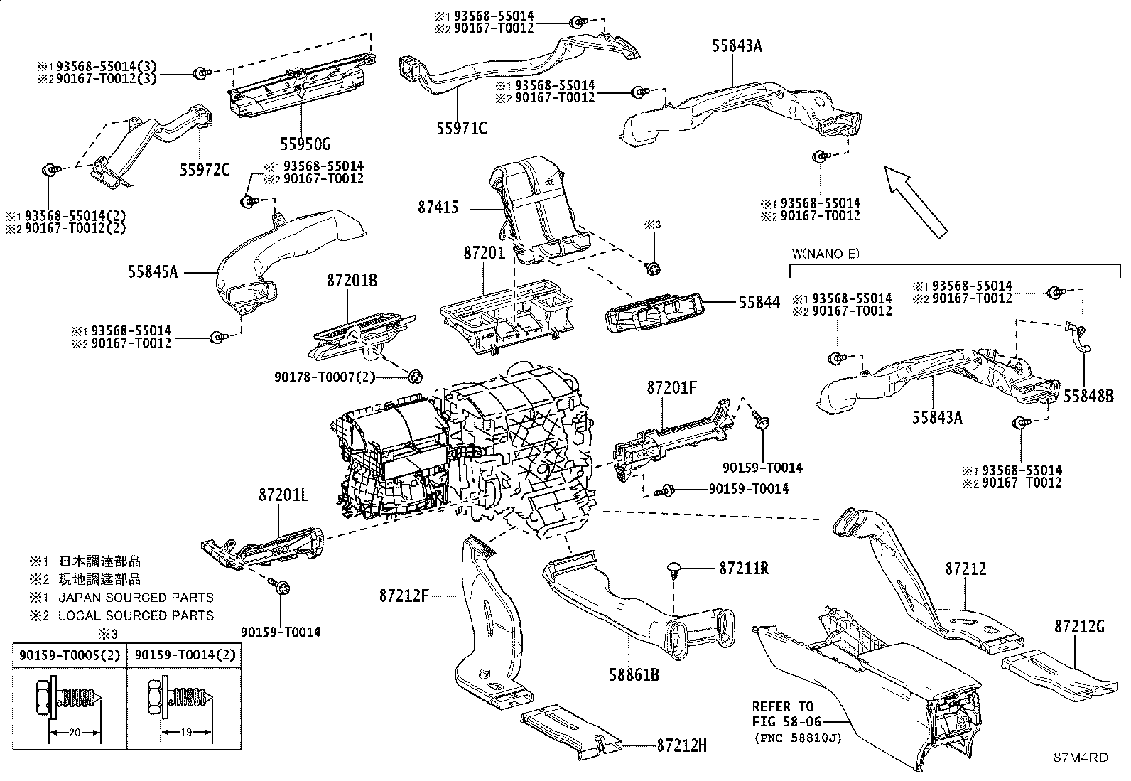 55870-06100 DUCT, HEATER TO REGISTER, NO.1 product image