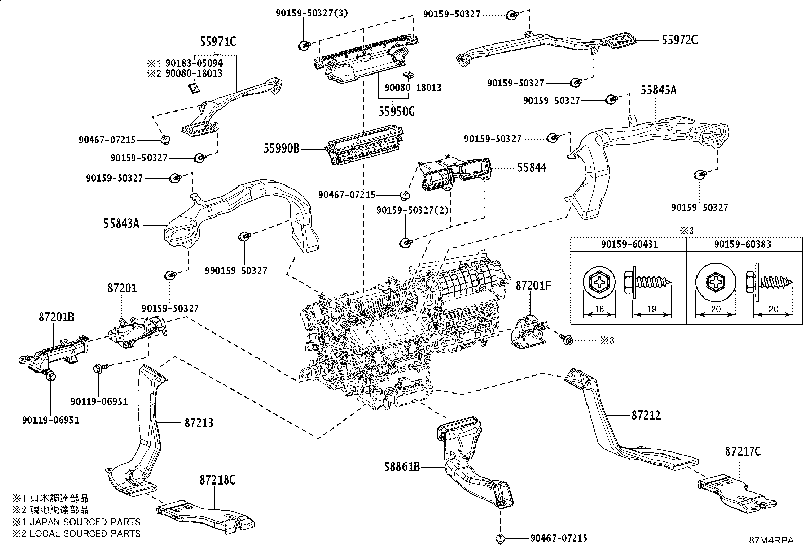 55950-35100 NOZZLE ASSY, DEFROSTER product image