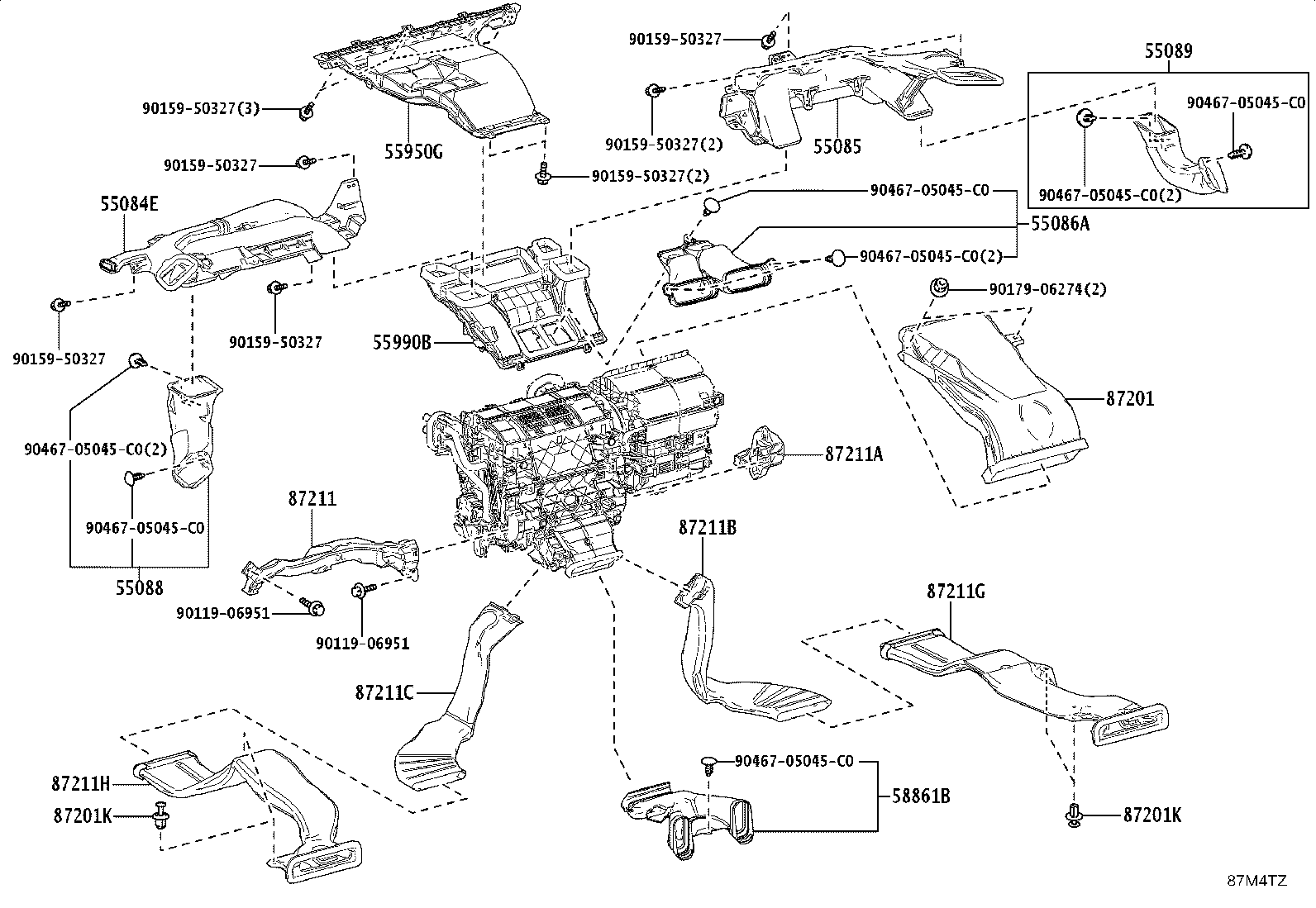 55950-V2040 NOZZLE ASSY, DEFROSTER product image